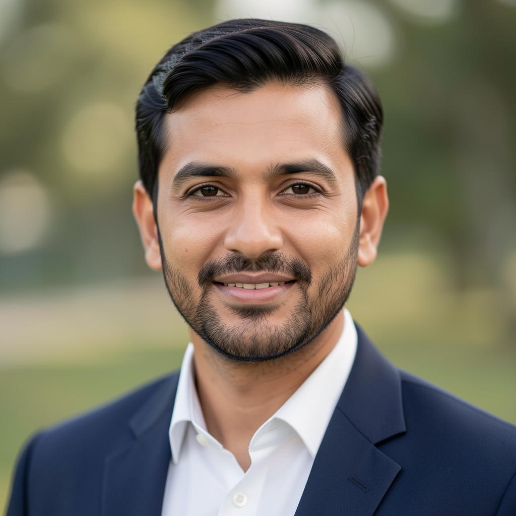 Professional headshot of a male nutritional science contributor in a clean studio setting with controlled lighting